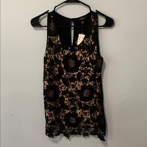 Cupio NWT small beautiful black and tan top